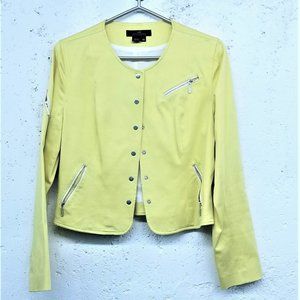 ID Collection Yellow Cropped Long Sleeve Jacket, size 10